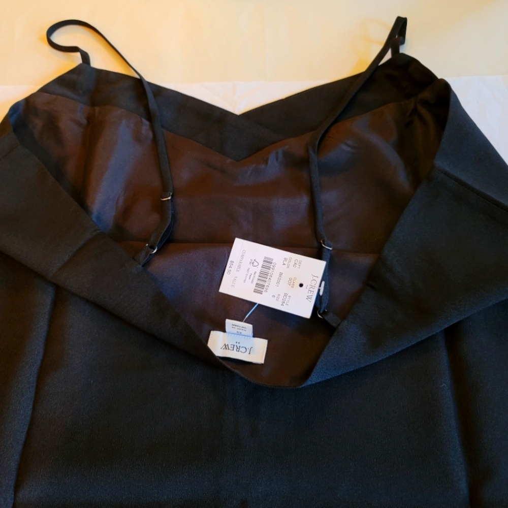 New! J Crew V-neck Black Cami Camisole Tank Top NWT - Picture 8 of 10